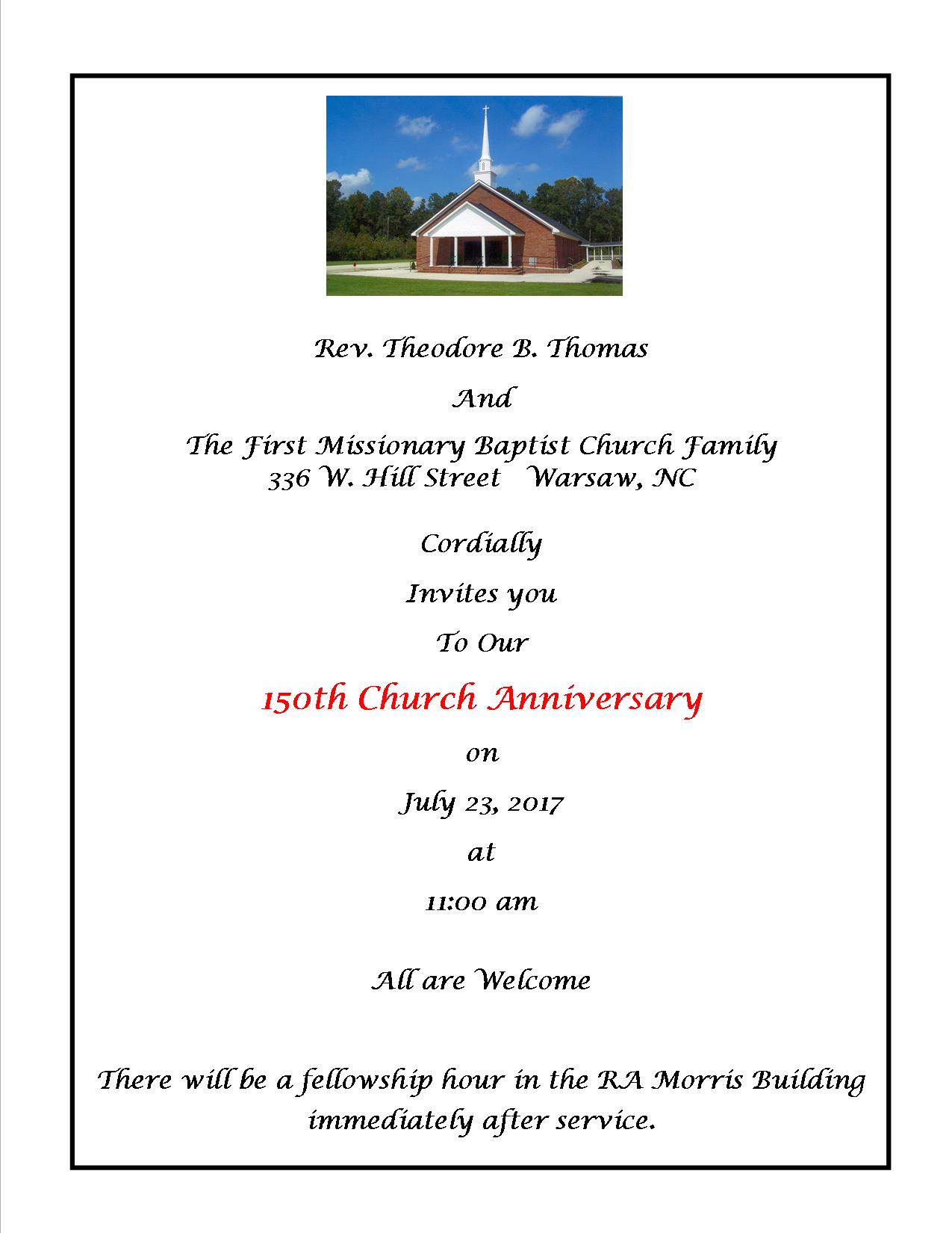 first-mbc-150th-church-anniversary-kenansville-eastern-missionary-baptist-association